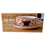 Leaf & Bean Sid Pug Cup & Saucer Set 14x11.5x5.5cm/220ml 