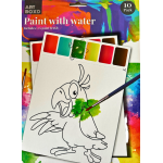 Art Boxd Paint With Water Pack of 10 Picture Prints & Brushes Set