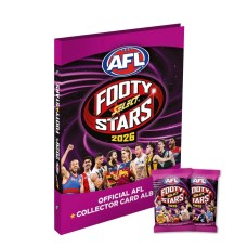 2026 AFL Footy Stars Collector Folder Album & Cards | Includes 2 Card Packs 2026 AFL Footy Stars Collector Folder Album & Cards | Includes 2 Card Packs