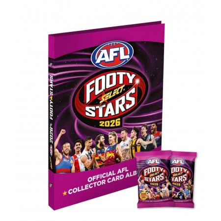 2026 AFL Footy Stars Collector Folder Album & Cards | Includes 2 Card Packs