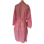 Arabella Robe | Red Gingham Check Dressing Gown Robe 100% Pure Cotton Voile