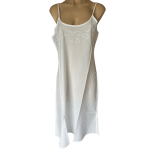 Arabella Nightie |  Slip Style White Embroidered 100% Pure Cotton Voile