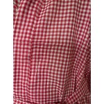 Arabella Robe | Red Gingham Check Dressing Gown Robe 100% Pure Cotton Voile