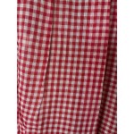 Arabella Nightie | Pin Tucked Laced Red Gingham Print 100% Pure Cotton Voile