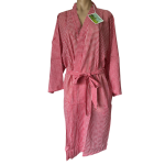 Arabella Robe | Red Gingham Check Dressing Gown Robe 100% Pure Cotton Voile