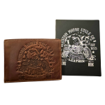 Billy The Kid Custom Motor Cycle Co Mens Brown Leather Wallet