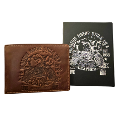 Billy The Kid Custom Motor Cycle Co Mens Brown Leather Wallet