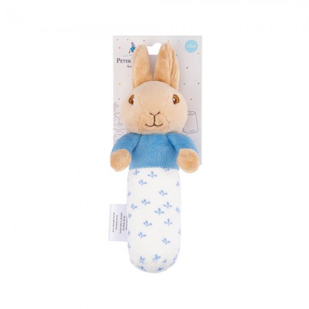 My First Peter Rabbit Baby Stick Rattle | Blue