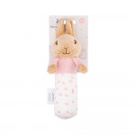 My First Flopsy Bunny Baby Stick Rattle | Pink