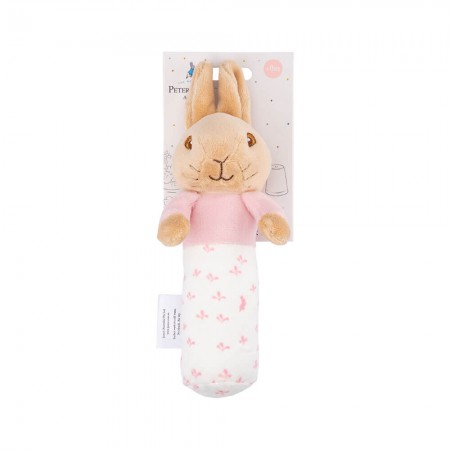 My First Flopsy Bunny Baby Stick Rattle | Pink