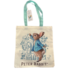 Beatrix Potter Peter Rabbit Poly Cotton Calico Style Tote Library Bag
