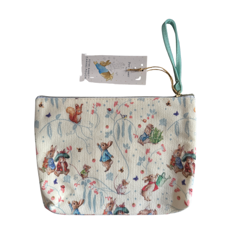 Beatrix Potter Peter Rabbit Poly Cotton Calico Style Zip Multi Pouch