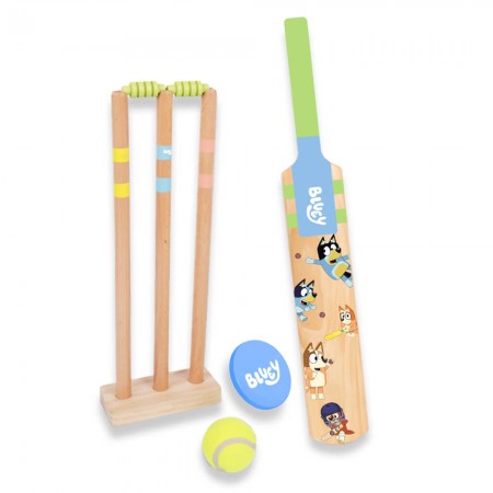 Bluey Licensed Wooden Cricket Set | 10 Pieces