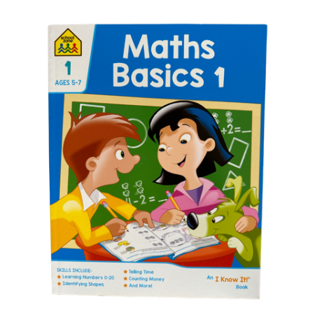 School Zone by Hinkler Maths Basics 1 Activity Book | 1 for Ages 5 - 7