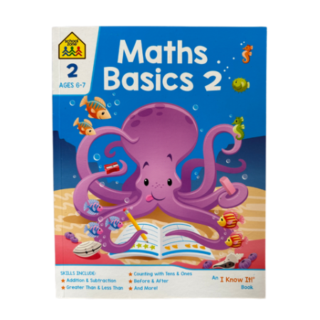 School Zone by Hinkler Maths Basics 2 Activity Book | 2 for Ages 6 - 7