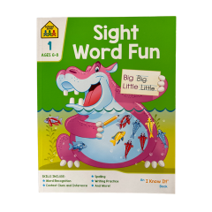 School Zone by Hinkler Sight Word Fun Activity Book | 1 for Ages 6 - 8