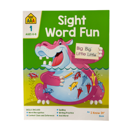 School Zone by Hinkler Sight Word Fun Activity Book | 1 for Ages 6 - 8