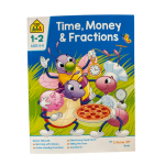 School Zone by Hinkler Time, Money & Fractions Activity Book | 1 - 2 for Ages 6 - 8