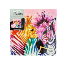 Hinkler Crystal Creations 30 x 30cm Art Set | Rainbow Zebras