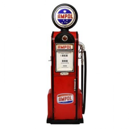 Boyle Industries Ampol Tin Automobilia Collector Fuel Pump Bowser | 46cm