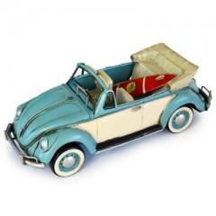 Boyle Industries Blue VW Surfer Tin Automobilia Collector Volkswagon Beetle Car | 34cm