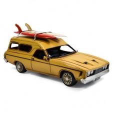 Boyle Industries Yellow XC Tin Automobilia Collector Ford Falcon Panel Van | 28cm