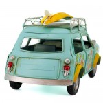 Boyle Industries Blue Flower Surfer Tin Automobilia Collector Morris Mini Car | 25cm