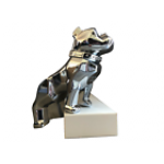 Genuine Mack Brand Chrome Full Size Bulldog Mascot Statue | 11cm x 9cm