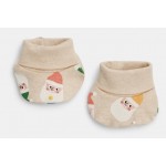 Gem Look 100% Organic Cotton 6 Piece Gift Boxed Baby Set for 0 to 6 Months | Beige Santa