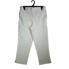 Womens Noni B Flat Front 7/8 Length White Linen Pants | Size 12