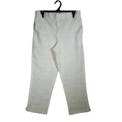 Womens Noni B Flat Front 7/8 Length White Linen Pants | Size 12