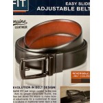 Sure Fit Easy Slide Adjustable Reversible Belt | Brown & Black Reversible Leather