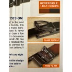 Sure Fit Easy Slide Adjustable Reversible Belt | Brown & Black Reversible Leather