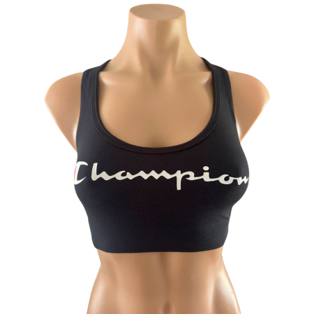 Ladies Champion The Authentic Racer Back Sports Bra | Black