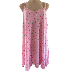 Be You Pointelle Cherry Print Chemise Nightie| Soft Poly Cotton Blend