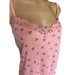 Be You Pointelle Cherry Print Chemise Nightie| Soft Poly Cotton Blend