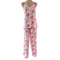 Be You Botanical Print Cami & Long Pants Pyjamas| Soft Stretch Fabric