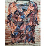 Womens Sara Scoop Neck Short Sleeve Print Top | Mosaic