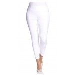 Ladies Sara So Slimming Soft Stretch Waist Pants | White