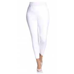 Ladies Sara So Slimming Soft Stretch Waist Pants | White Ladies Sara So Slimming Soft Stretch Waist Pants | White