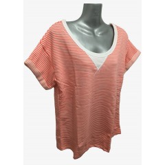 Womens Bonds Summertime Sloppy Comfy Tee Top | Orange Stripe Womens Bonds Summertime Sloppy Comfy Tee Top | Orange Stripe