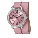 Stuhrling Original Deauville  Quartz Crystal Wrap Around Watch | Pink