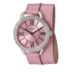 Stuhrling Original Deauville  Quartz Crystal Wrap Around Watch | Pink