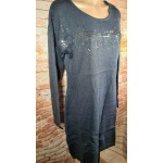 Ladies Urban Dark Blue Sequin Detail Knit Dress Size L 14