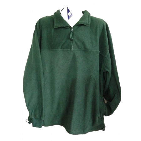 LW Reid Bottle Green Polar Fleece Half Zip Jumper | XL 20