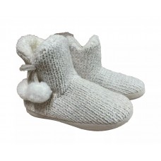 Scarlett Women's Pom Pom Knitted Slippers 2 Pack |  Large 9 - 10
