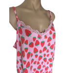 Be You Strawberry Print Cami & Short Pants Pyjamas| Soft Touch Fabric