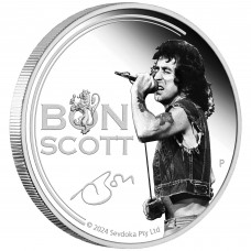 2024 Australian Bon Scott $1 1oz 99.9% Pure Silver Coin | Perth Mint