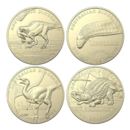 2022 Australian Dinosaurs Collection Uncirculated $1 Coins | Set of 4