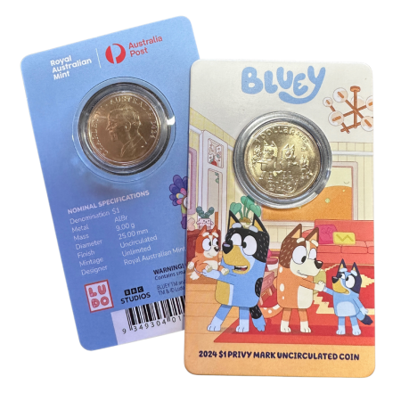 2024 RAM $1 Privy Mark Bluey Coin-In-Card | The Heelers